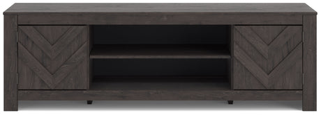 Cayboni TV Stand front view with doors closed
