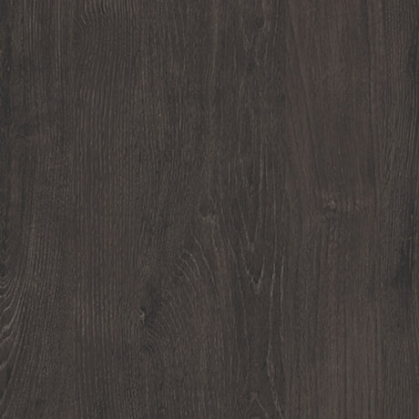 Finish close-up showing dark charcoal oak grain texture
