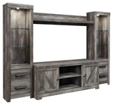 Wynnlow Gray 4-Piece Entertainment Center - Ella Furniture