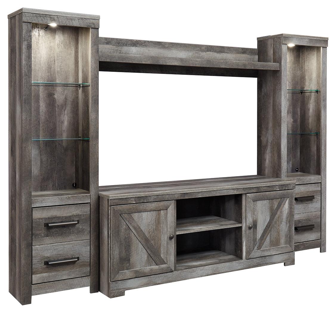 Wynnlow Gray 4-Piece Entertainment Center - Ella Furniture
