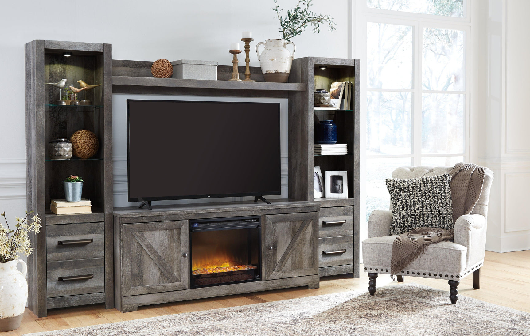 Wynnlow entertainment center dimensional diagram