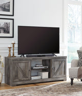 Wynnlow Gray 63 inch TV Stand full front view