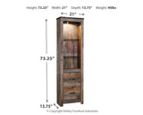 Dimensional diagram of Trinell Brown Entertainment Center Pier