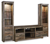 Trinell Brown entertainment center sectional detail