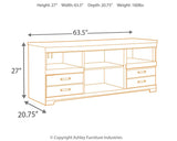 Trinell TV Stand dimension diagram