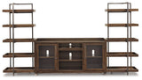 Starmore Entertainment Center metal hardware closeup
