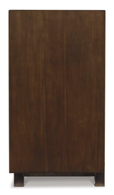 Side view of Starmore TV stand with electric fireplace