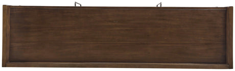 Top view showing shelf layout of Starmore 70" TV Stand