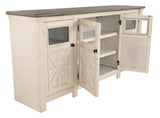 Bolanburg Two-tone 74 inch TV Stand with media devices