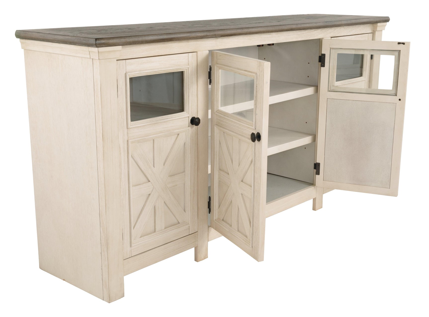 Bolanburg Two-tone 74 inch TV Stand with media devices