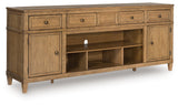 Sharlance TV stand angled side view