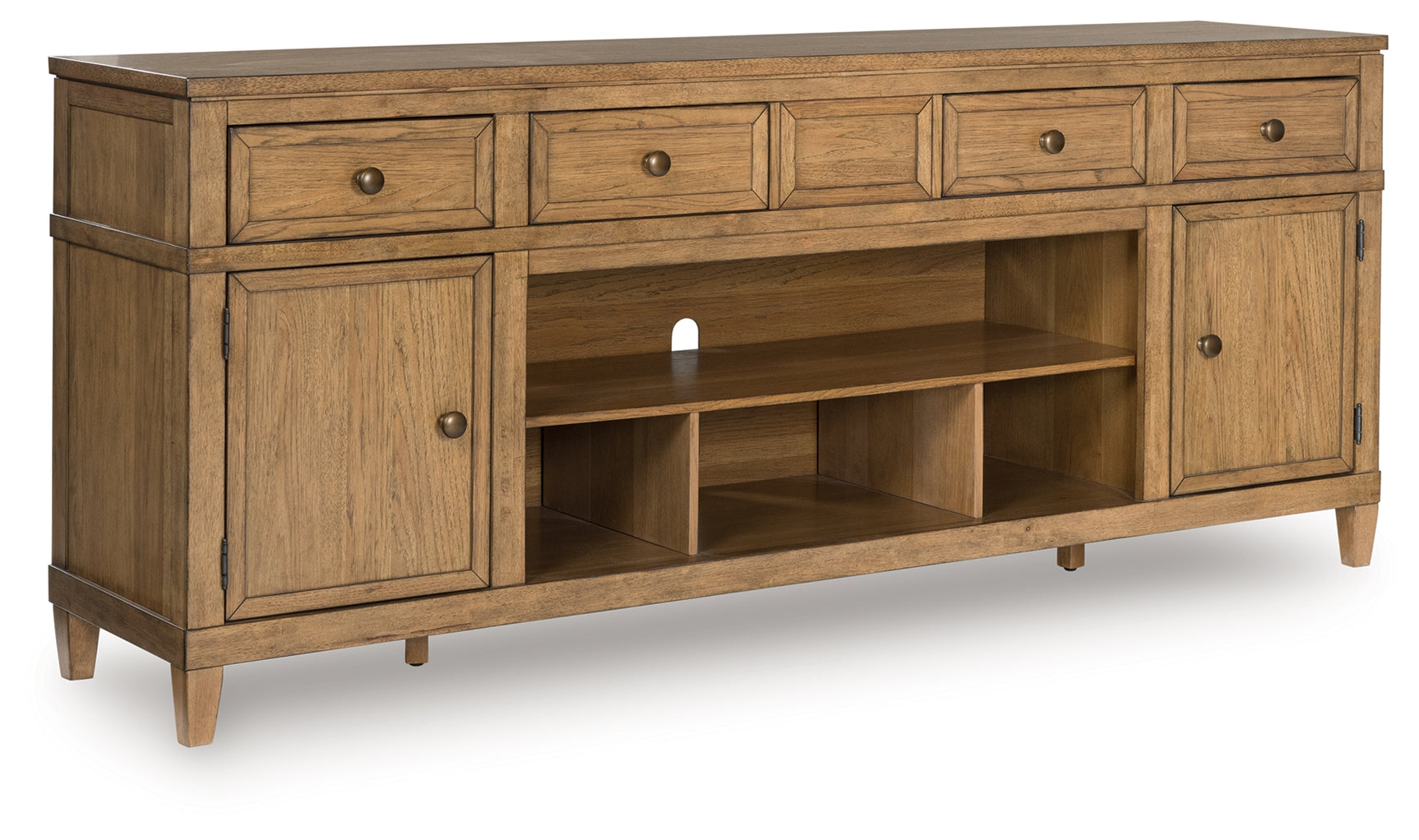 Sharlance TV stand angled side view
