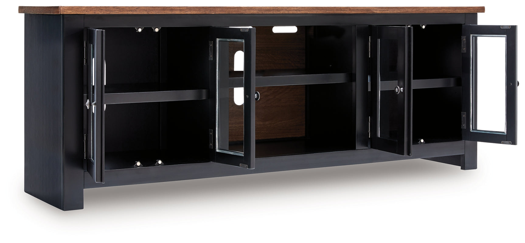 Wildenauer TV stand head-on with closed doors