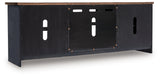 Close-up of dark bronze-tone hardware on Wildenauer TV stand
