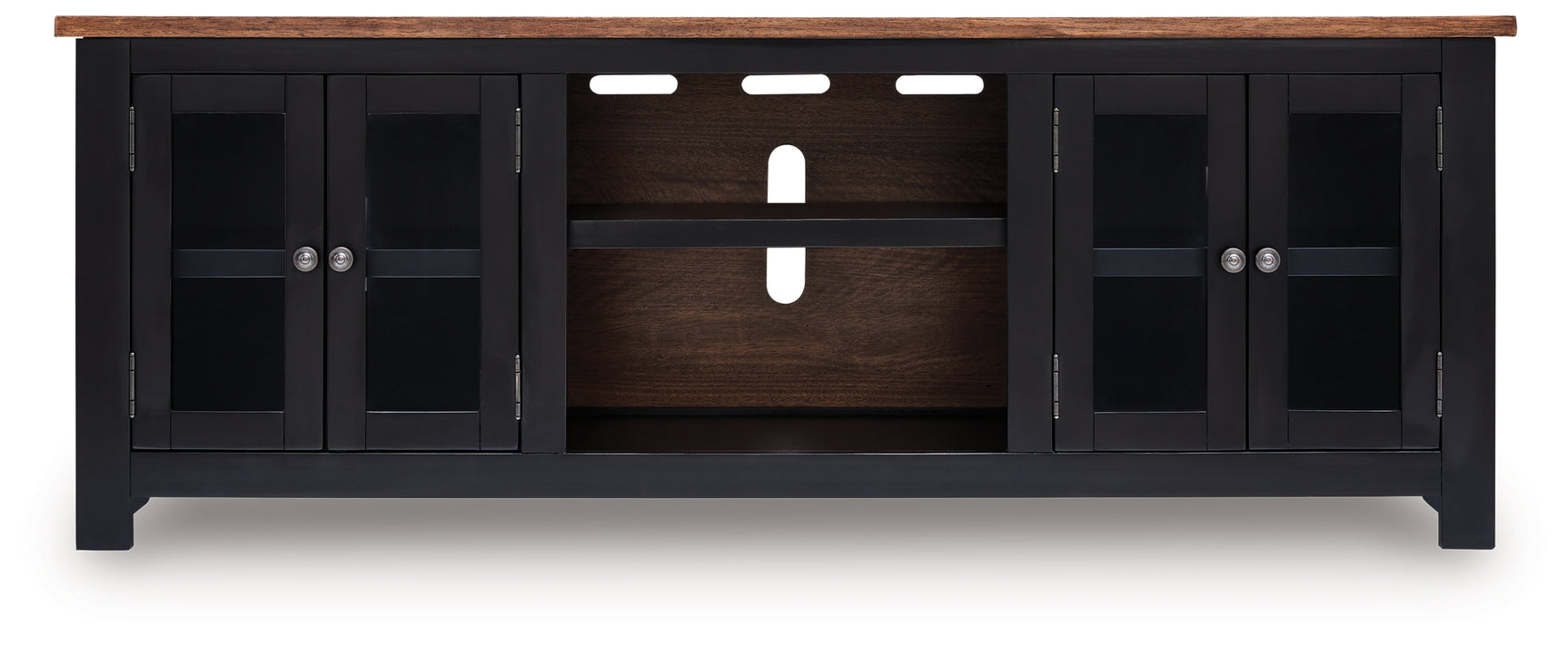 Side view of Wildenauer 76 inch TV stand