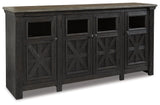 Tyler Creek TV stand angled side view