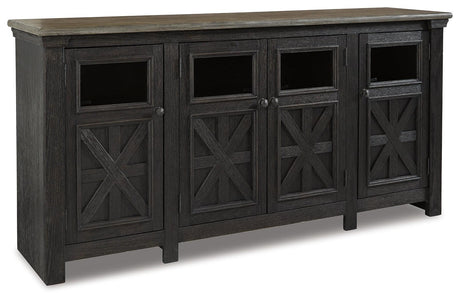 Tyler Creek TV stand angled side view