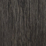 Close-up of Tyler Creek TV stand black and gray wood finish