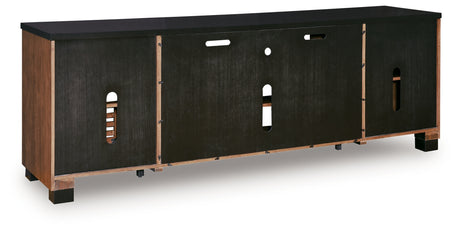 Kallari TV Stand back view showing cord openings