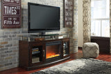 Electric fireplace insert combined with TV stand furniture