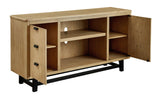 Freslowe Light Brown/Black Large Tv Stand - Ella Furniture