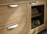Rencott TV stand door and drawer detail