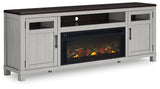 Darborn TV stand side angle showing shelves and cabinet doors