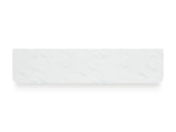 Close-up of wood-tone finish and decorative details on Camdill TV stand