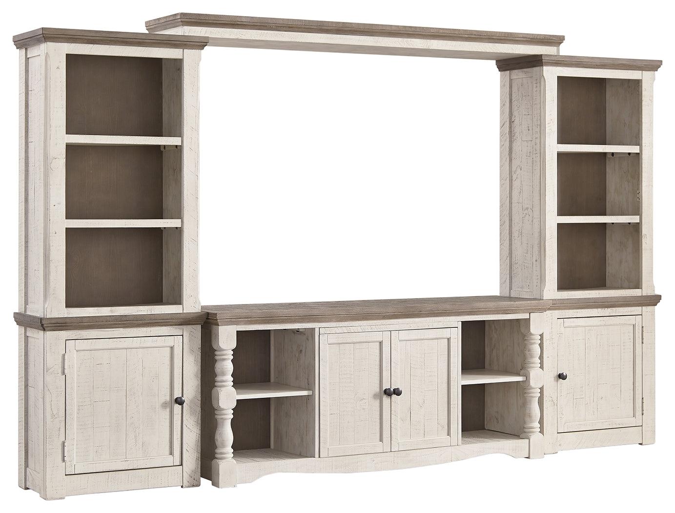 Close-up of Havalance entertainment center hardware