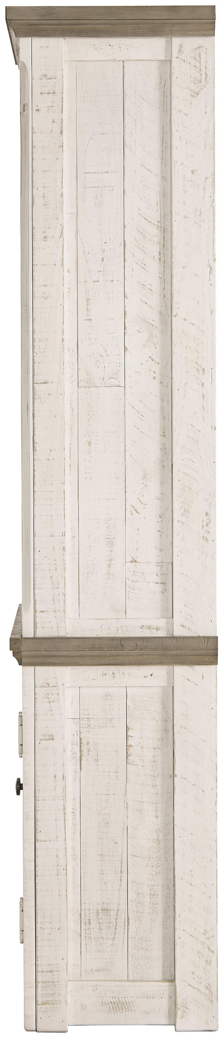 Havalance Two-Tone Left Pier Cabinet side view highlighting depth and finish