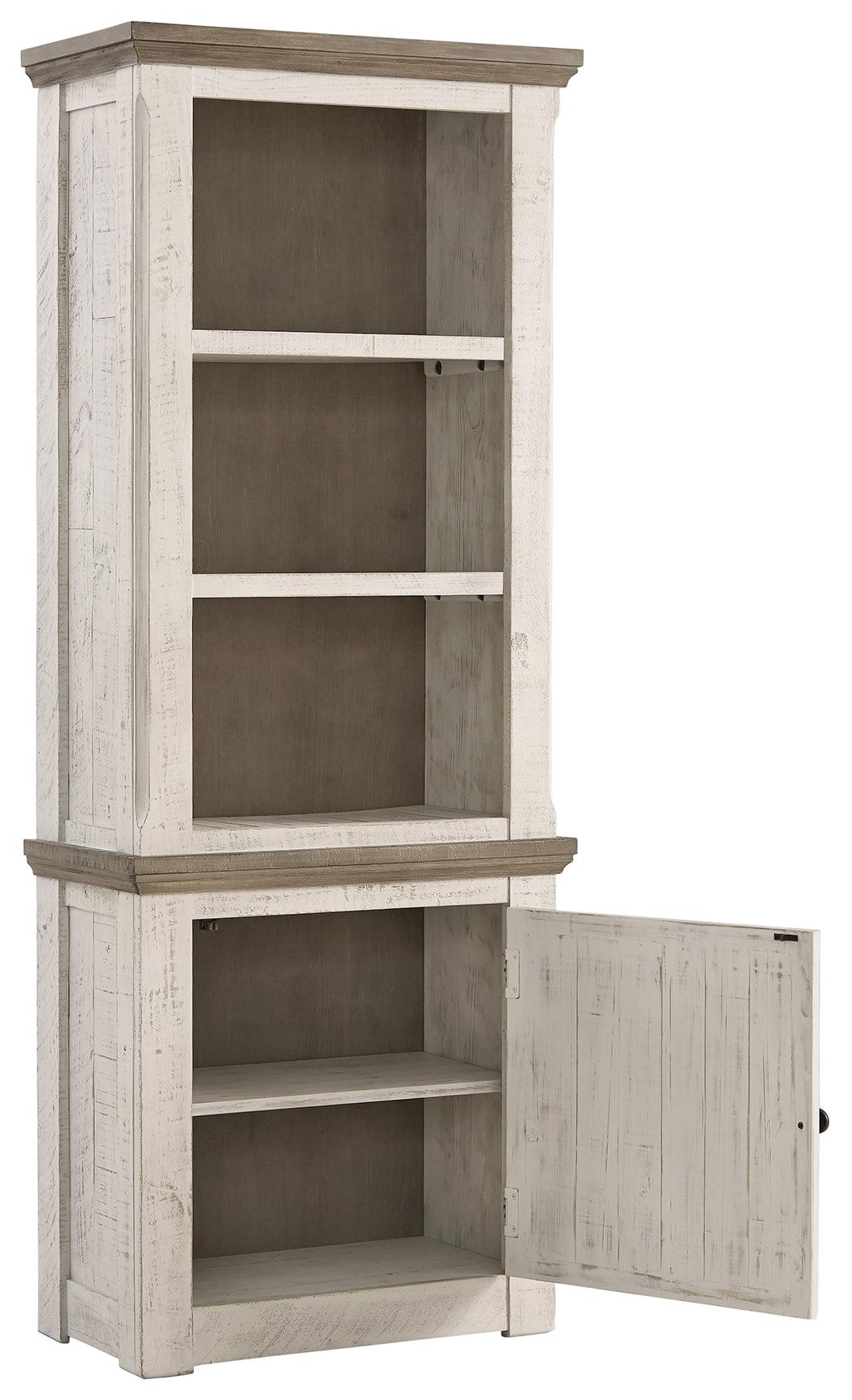 Open door showing shelves in Havalance Pier Cabinet