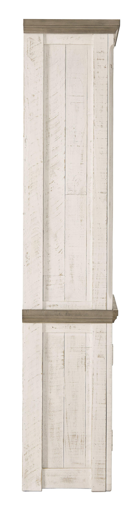 Detail of two-tone distressed finish