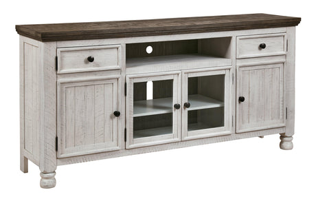 Havalance TV Stand angled closed cabinet
