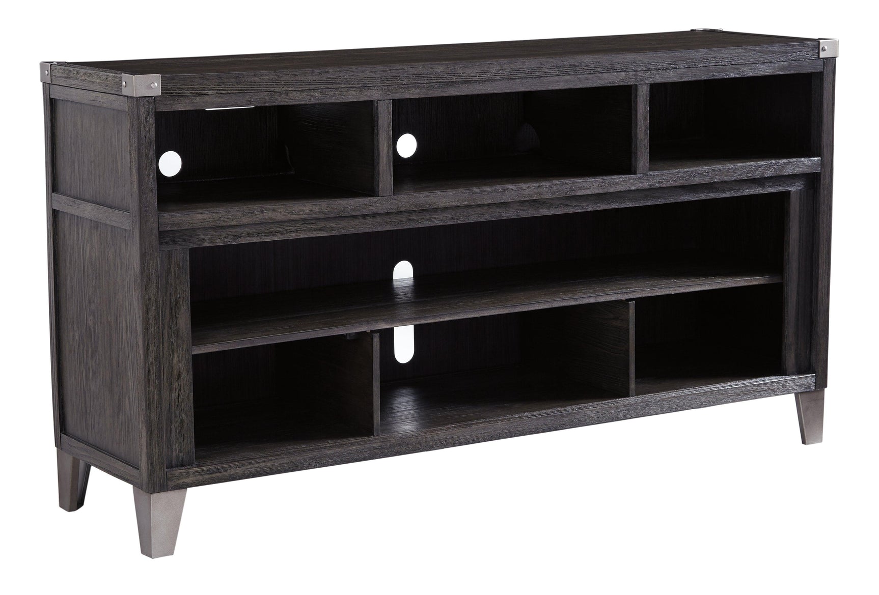 Todoe Gray 65-Inch TV Stand side view