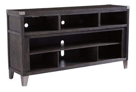 Todoe Gray 65-Inch TV Stand side view