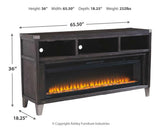 Todoe 65 inch TV Stand dimensions illustration