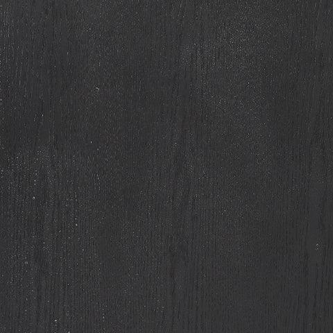 Detailed view of Foyland TV stand wood finish and fireplace