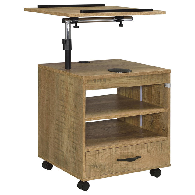 Lerma 1-Drawer Adjustable Tray Top Nightstand with Speaker Mango — product view