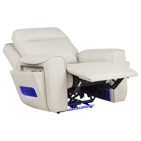 Rojas 3-Piece Dual Power Reclining Sofa Set with Drop-Down Console Greige — product image 8