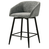 Rainer Fabric Upholstered Swivel Counter Height Chair Charcoal Set of 2 — product image 4