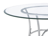 Kline 48-inch Round Glass Top Dining Table Chrome — product image 6