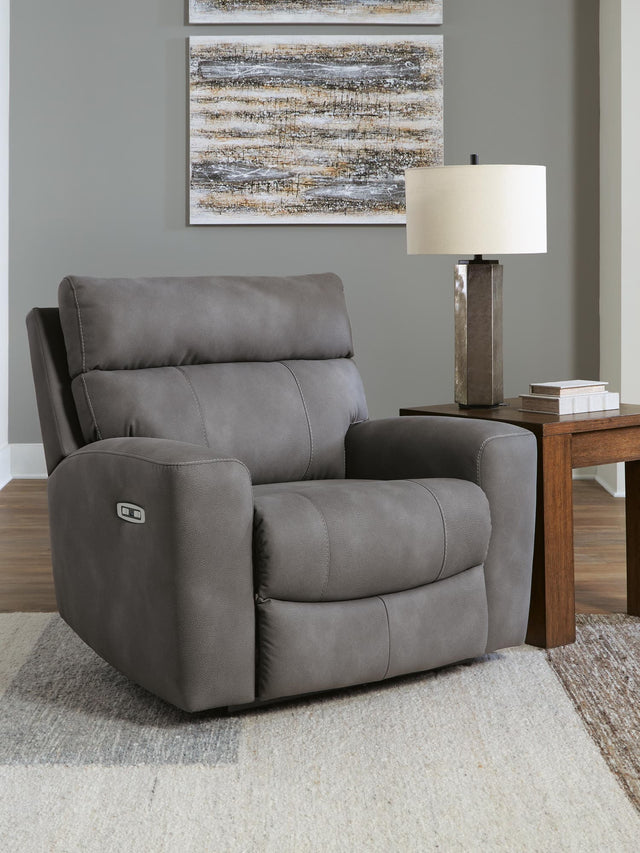 Next-Gen Durapella Slate Microfiber Power Recliner — product view