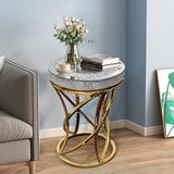Asona end table with mirror finish angled