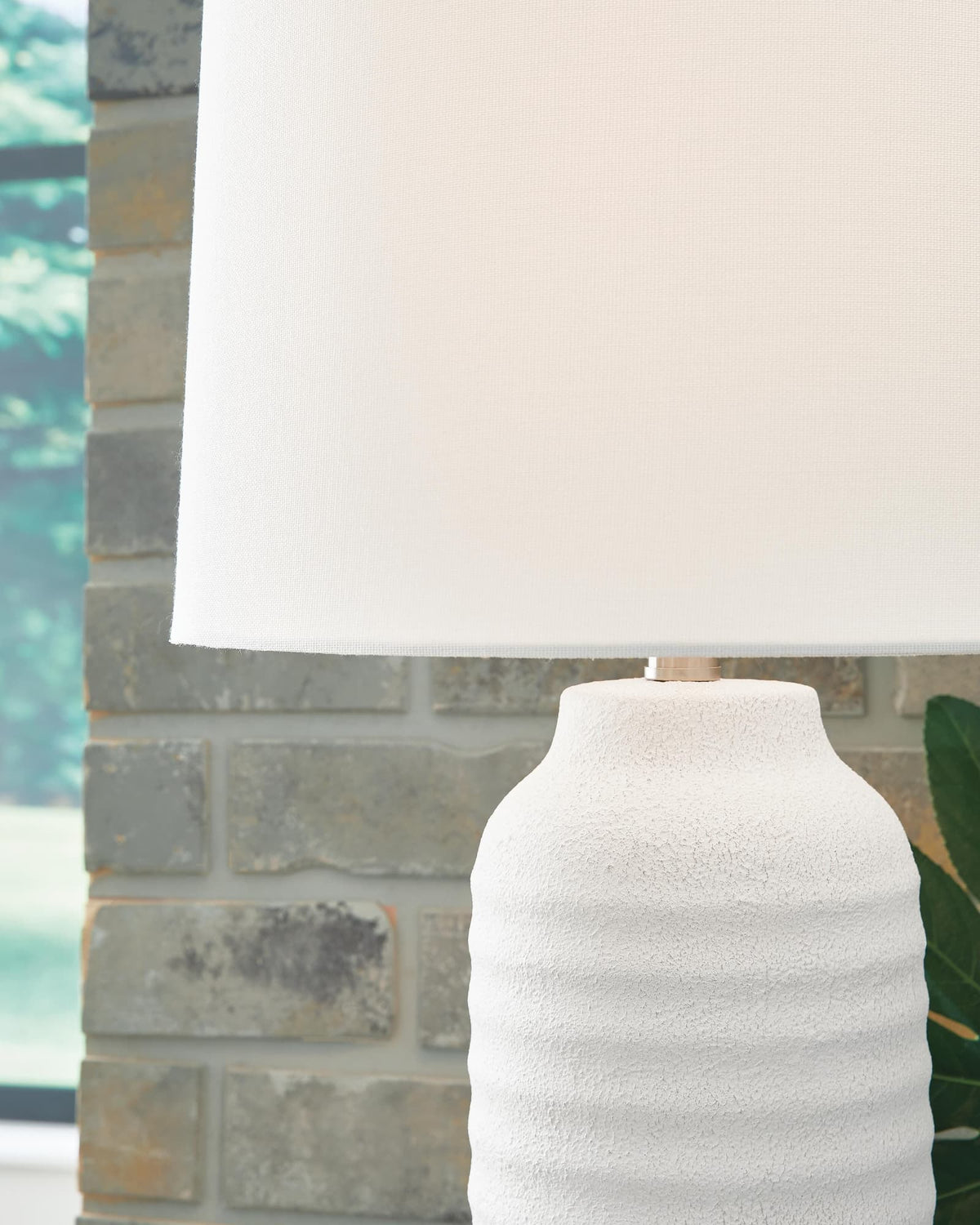 Vauville White Table Lamp Set of 2 — detail view