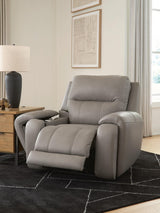 Real Moments Ash Leather Power Recliner with Audio Seating — product image 8