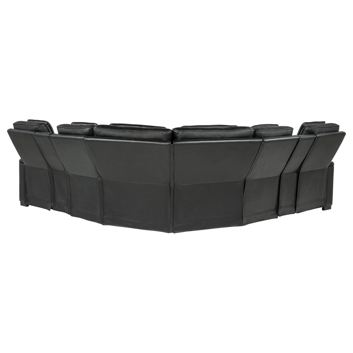 Zuma 3-Piece Dual Power Faux Leather Reclining Sectional Sofa Black — product image 5
