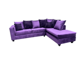 Kora Purple 2-Piece Fabric Sectional Sofa view 3