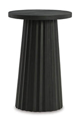Ceilby black accent table front angle