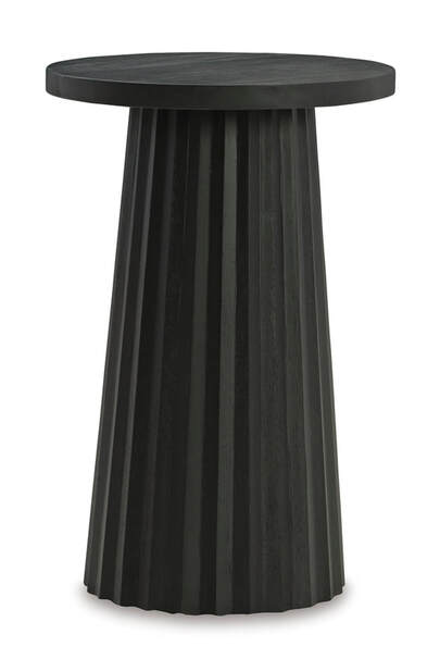 Ceilby black accent table front angle