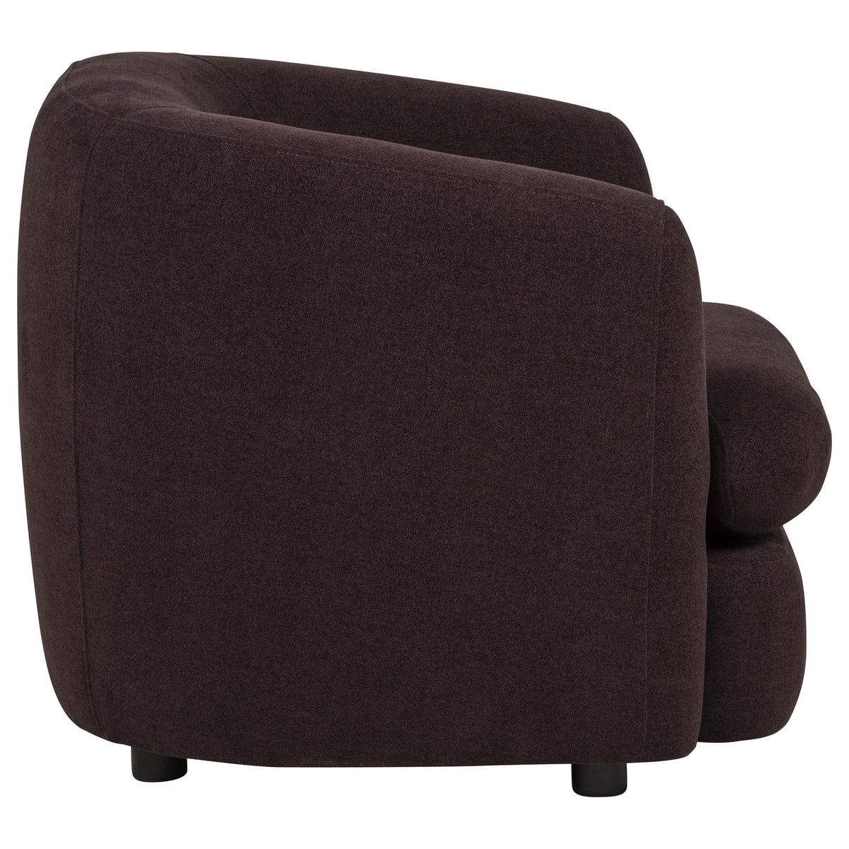 Delroy Stationary Accent Chair in Aubergine Polyester Upholstery — product image 7